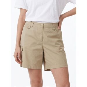 Jones New York Sport Tan 100% Cotton Cargo Shorts Size  16